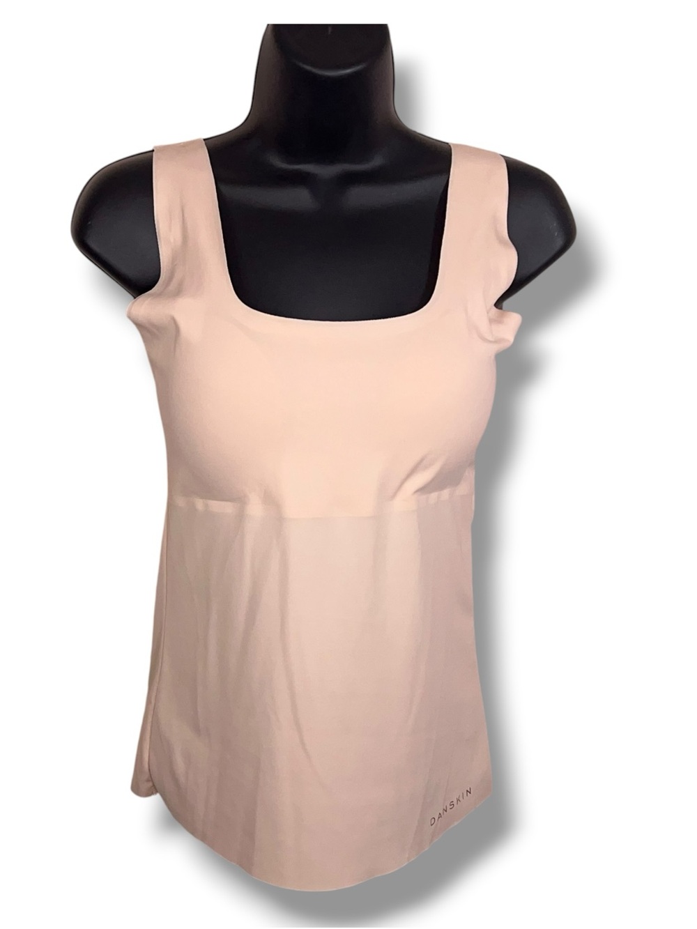 Medium Danskin Seamless Bonded Pastel Pink Nude Tank Lined Comfort Slimming